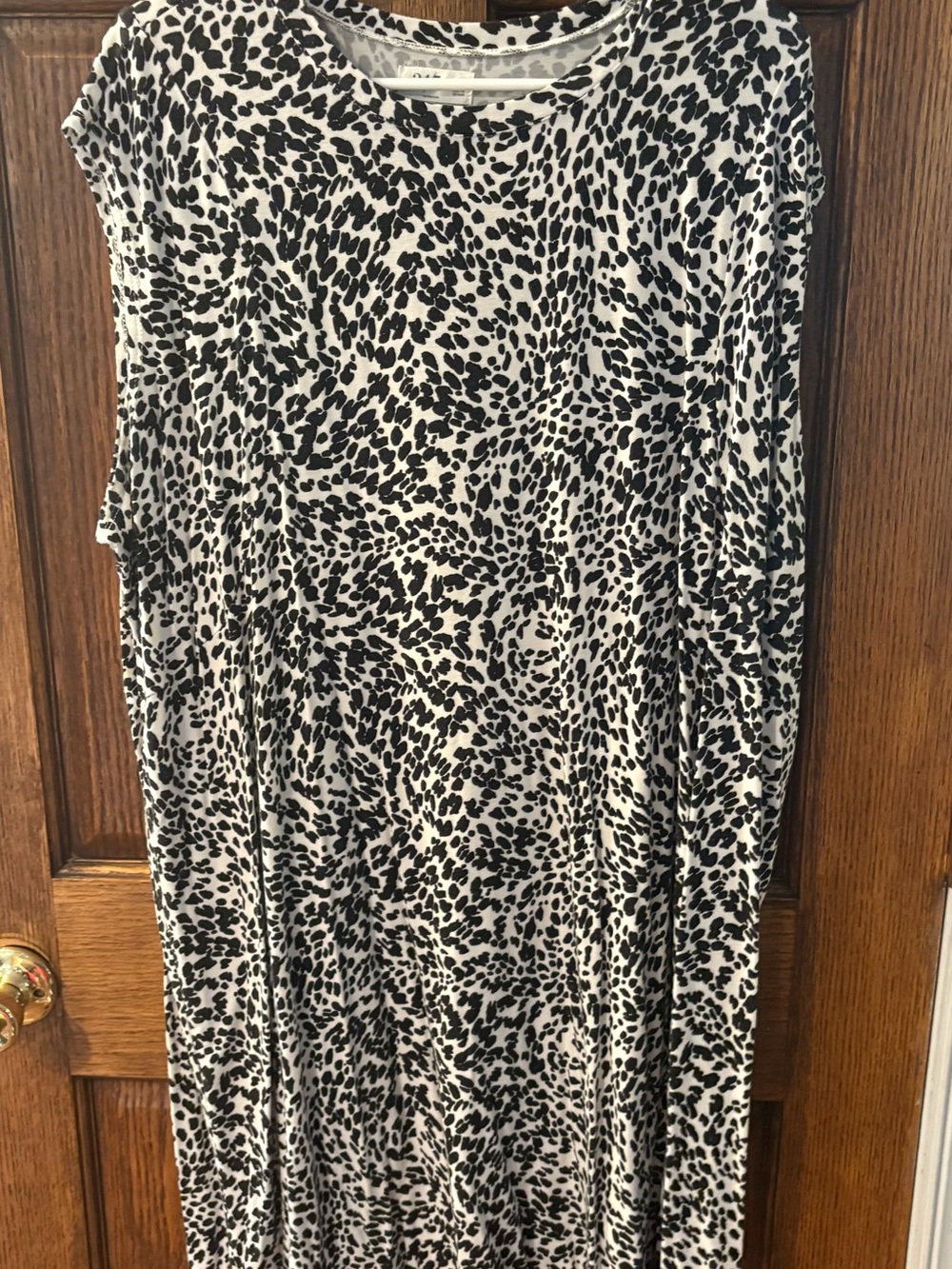 Maurice’s Black and White Leopard Print Maxi Dress